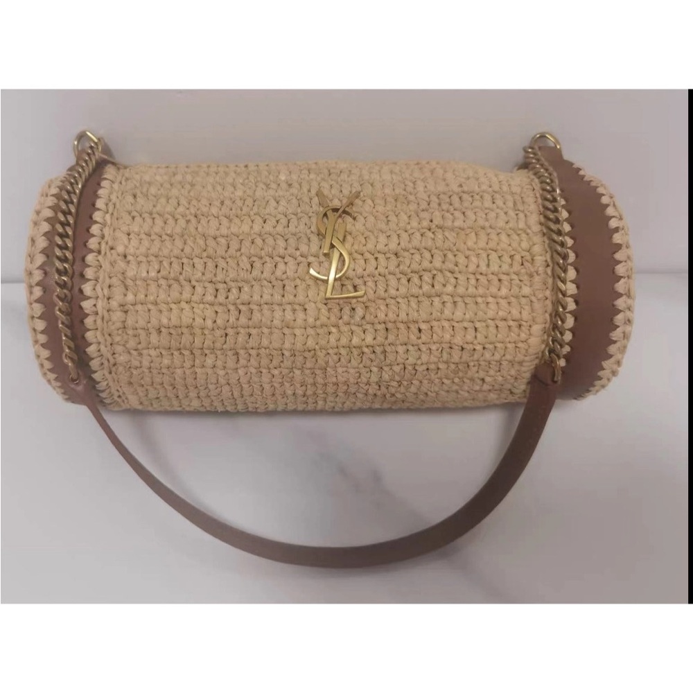 Raffia Elegant Tan Woven Tote Bag - Picture 5 of 15